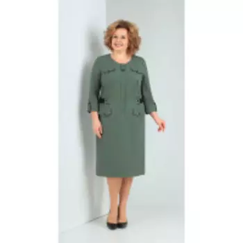 Платье Орхидея люкс-995 В цвете: Зеленый; Размеры: 58,60,62,66