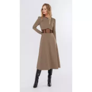 Платье PiRS-2255/2 В цвете: Бежевый; Размеры: 50,52,46,48,44,42,40