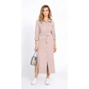 Платье PiRS-680/3 В цвете: Бежевый, Розовый; Размеры: 50,52,46,48,44,42