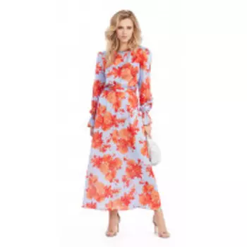 Платье PiRS-974 В цвете: Голубой, Разноцветный; Размеры: 50,52,46,48,44,42,40