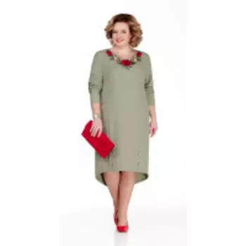 Платье Pretty-1052 В цвете: Зеленый; Размеры: 56,58,60,62,64,66,68,70,72