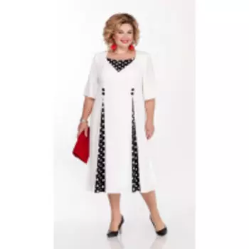 Платье Pretty-1145/1 В цвете: Белый; Размеры: 56,58,60,62,64,66,68,70,72