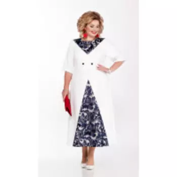 Платье Pretty-1147 В цвете: Белый; Размеры: 56,58,60,62,64,66