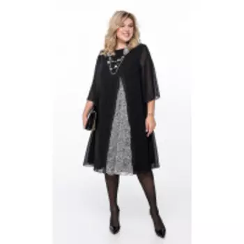 Платье Pretty-1180/1 В цвете: Черный; Размеры: 56,58,60,62,64,66,68,70,72