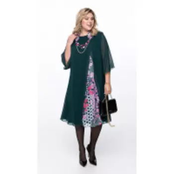 Платье Pretty-1180 В цвете: Зеленый; Размеры: 56,58,60,62,64,66,68,70,72