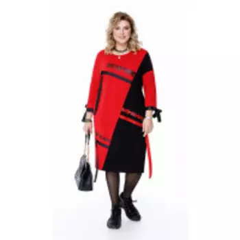 Платье Pretty-1185/1 В цвете: Красный; Размеры: 56,58,60,62,64,66,68,70,72