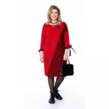 Платье Pretty-1186/1 В цвете: Красный; Размеры: 56,58,60,62,64,66,68,70,72