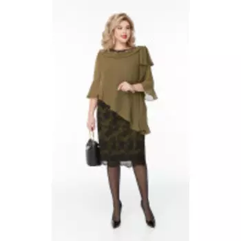 Платье Pretty-1895 В цвете: Черный, Зеленый; Размеры: 56,58,60,62,64,66,68,54,70,72