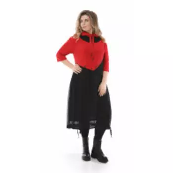 Платье Pretty-1922 В цвете: Красный, Черный, Разноцветный; Размеры: 56,58,60,62,64,66,68,52,54,70,72