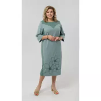 Платье Pretty-1971/1 В цвете: Зеленый; Размеры: 56,58,60,62,64,66,50,52,54