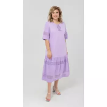 Платье Pretty-1980 В цвете: Фиолетовый; Размеры: 56,58,60,62,64,66,68,52,54,70,72,74