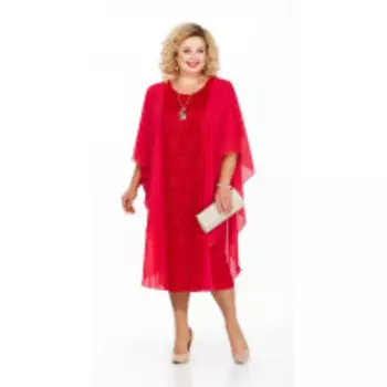 Платье Pretty-499/2 В цвете: Красный; Размеры: 56,58,60,62,64,66,68,70,72