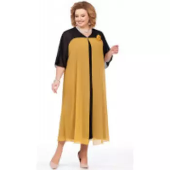 Платье Pretty-682/1 В цвете: Желтый; Размеры: 56,58,60,62,64,66,68,70,72