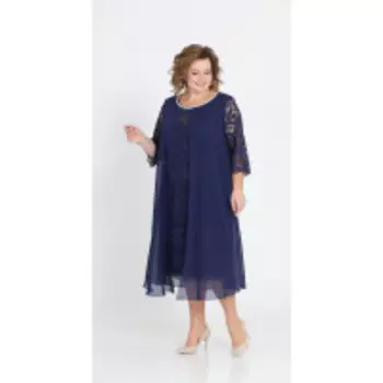 Платье Pretty-749/2 В цвете: Синий; Размеры: 56,58,60,62,64,66,68,70,72