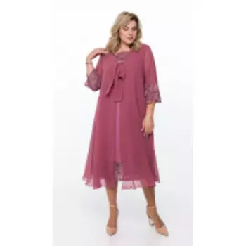 Платье Pretty-802/6 В цвете: Розовый; Размеры: 56,58,60,62,64,66,68,70,72