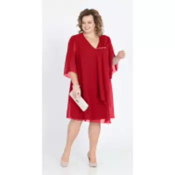 Платье Pretty-805/2 В цвете: Красный; Размеры: 56,58,60,62,64,66,50,52,54
