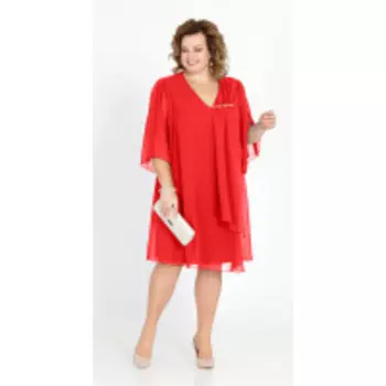 Платье Pretty-805/5 В цвете: Красный; Размеры: 56,58,60,62,64,66,50,52,54