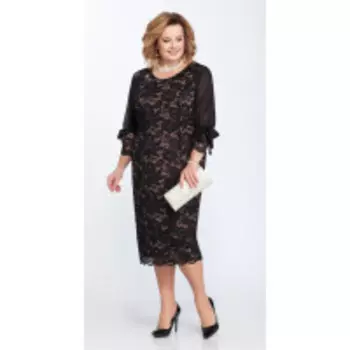 Платье Pretty-809/1 В цвете: Черный; Размеры: 56,58,60,62,64,66