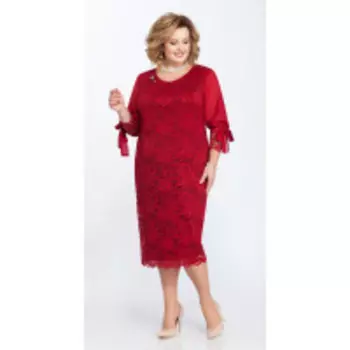 Платье Pretty-809/3 В цвете: Красный; Размеры: 56,58,60,62,64,66