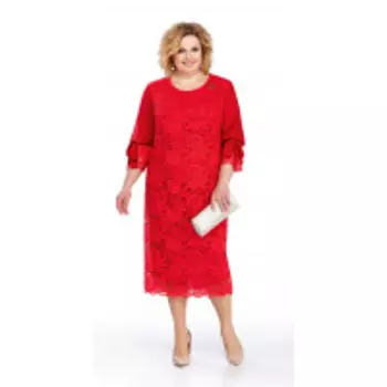 Платье Pretty-809/5 В цвете: Красный; Размеры: 56,58,60,62,64,66