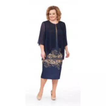 Платье Pretty-850 В цвете: Синий; Размеры: 56,58,60,62,64,66