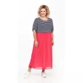 Платье Pretty-892/1 В цвете: Розовый, Разноцветный; Размеры: 56,58,60,62,64,66