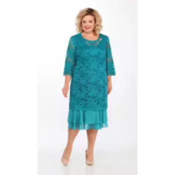 Платье Pretty-906/6 В цвете: Зеленый; Размеры: 56,58,60,62,64,66,68,70,72