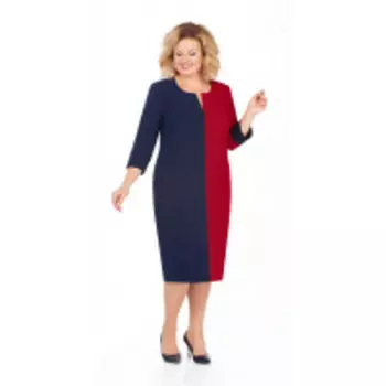 Платье Pretty-930/1 В цвете: Красный, Синий, Разноцветный; Размеры: 56,58,60,62,64,66