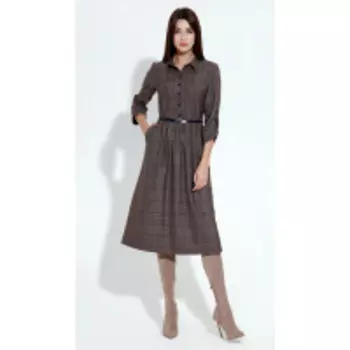 Платье Prio-15880z/1 В цвете: Коричневый; Размеры: 46,48,44,42