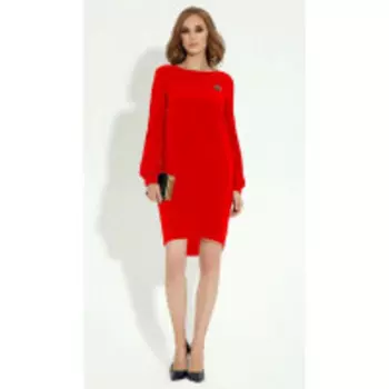 Платье Prio-18980z В цвете: Красный; Размеры: 48,42