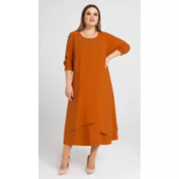 Платье Prio-38680z В цвете: Оранжевый; Размеры: 56,58,60,62,52,54