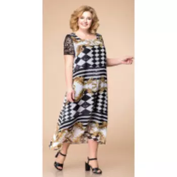 Платье Romanovich-1-1600 В цвете: Разноцветный; Размеры: 56,58,60,62,64,66,52,54