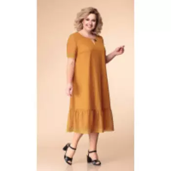 Платье Romanovich-1-1831/2 В цвете: Оранжевый; Размеры: 56,58,54