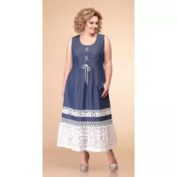 Платье Romanovich-1-1987 В цвете: Синий; Размеры: 56,58,54