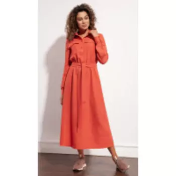 Платье S_ette-5002/3 В цвете: Красный, Оранжевый; Размеры: 50,52,46,44,42