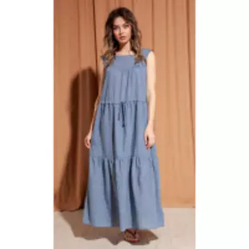 Платье S_ette-5017 В цвете: Синий; Размеры: 50,52,46,48,44,42