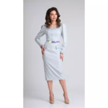 Платье Sandyna-13896/1 В цвете: Голубой; Размеры: 50,52,46,48,54,44