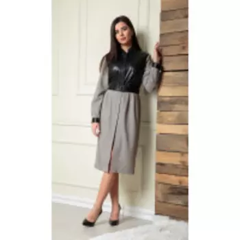 Платье Sandyna-13908 В цвете: Серый; Размеры: 50,52,46,48,54,44