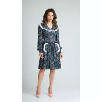 Платье Sandyna-13935/1 В цвете: Синий; Размеры: 50,52,46,48,54,44