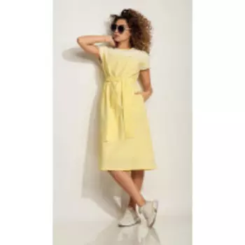 Платье Сч@стье-7201 В цвете: Желтый; Размеры: 56,58,50,52,46,48,54,44,42