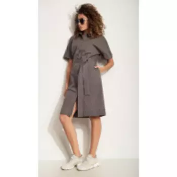 Платье Сч@стье-7216-9 В цвете: Серый; Размеры: 56,58,50,52,46,48,54,44,42