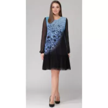 Платье Svetlana Style-1054/2 В цвете: Черный, Разноцветный; Размеры: 50,52,54