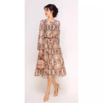 Платье Swallow-241/1 В цвете: Бежевый; Размеры: 46,48