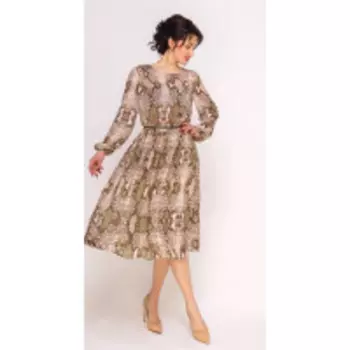 Платье Swallow-241 В цвете: Бежевый; Размеры: 50,46,48