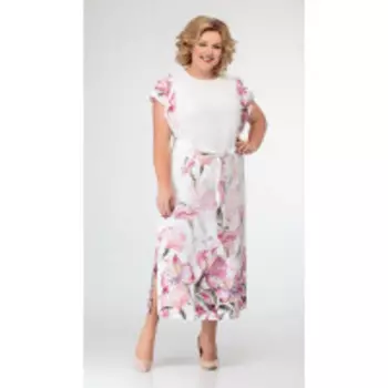 Платье Swallow-270 В цвете: Белый; Размеры: 56,52,54