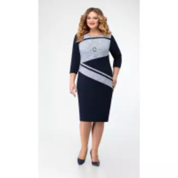 Платье Swallow-301 В цвете: Синий; Размеры: 56,50,52,54