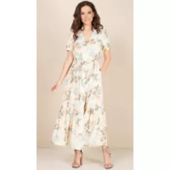 Платье TEFFI style-1412 В цвете: Бежевый, Разноцветный; Размеры: 56,50,44