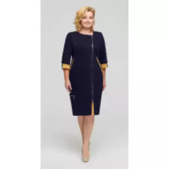 Платье Теллура-Л-1201 В цвете: Синий; Размеры: 56,58,60,62,50,52,48,54