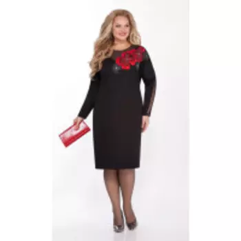 Платье Теллура-Л-1530 В цвете: Черный; Размеры: 56,58,54