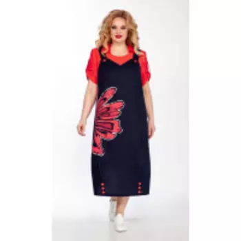 Платье Теллура-Л-1559/1 В цвете: Синий; Размеры: 56,58,54